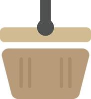 Basket Cart Shopping Spring  Flat Color Icon Vector icon banner Template