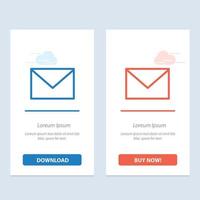 Sms Massage Mail Sand  Blue and Red Download and Buy Now web Widget Card Template vector