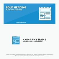 Document Basic Ui SOlid Icon Website Banner and Business Logo Template vector