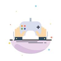 game gaming mobile entertainment app Flat Color Icon Vector