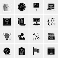 16 iconos universales de negocios vector ilustración de icono creativo para usar en proyectos relacionados con la web y dispositivos móviles