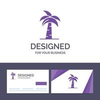 Creative Business Card and Logo template Culture Global India Indian Palm Tree Srilanka Tree Vector Illustration