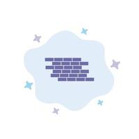 Firewall Security Wall Brick Bricks Blue Icon on Abstract Cloud Background vector