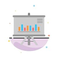 Presentation Project Graph Business  Abstract Flat Color Icon Template vector