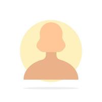 Avatar Girl  Person User Abstract Circle Background Flat color Icon vector