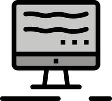 Computer Online Marketing  Flat Color Icon Vector icon banner Template