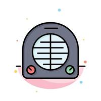Fan Heater Heating Home Abstract Flat Color Icon Template vector