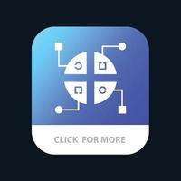 Construction Network Map Mobile App Button Android and IOS Glyph Version vector