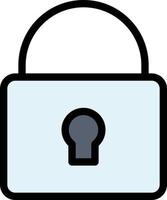 Lock Security Locked Login  Flat Color Icon Vector icon banner Template