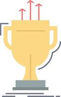 award competitive cup edge prize Flat Color Icon Vector