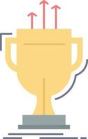 award competitive cup edge prize Flat Color Icon Vector