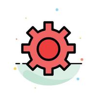 Setting Gear Interface User Abstract Flat Color Icon Template vector