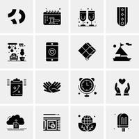 16 Business Universal Icons Vector Creative Icon Illustration to use in web and Mobile Related project