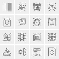 16 Business Universal Icons Vector Creative Icon Illustration to use in web and Mobile Related project