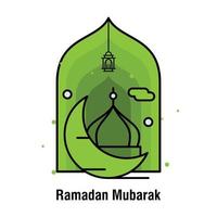 Ramadan Kareem concept banner vector illustration