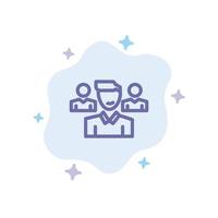 Team User Manager Squad Blue Icon on Abstract Cloud Background vector