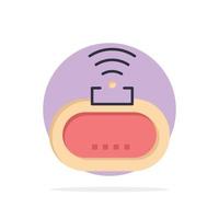 dispositivo seguridad señal wifi círculo abstracto fondo color plano icono vector