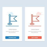 Flag Location Map World  Blue and Red Download and Buy Now web Widget Card Template vector