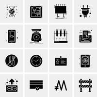 16 iconos universales de negocios vector ilustración de icono creativo para usar en proyectos relacionados con la web y dispositivos móviles