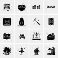 16 Business Universal Icons Vector Creative Icon Illustration to use in web and Mobile Related project