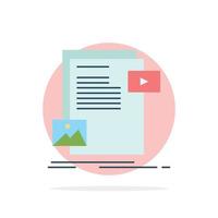 data document file media website Flat Color Icon Vector