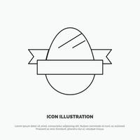 Easter Egg Egg Holiday Holidays Line Icon Vector