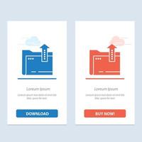 Folder Document File Storage  Blue and Red Download and Buy Now web Widget Card Template vector