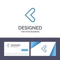 Creative Business Card and Logo template Arrow Back Backward Left Vector Illustration