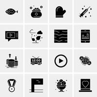 16 Business Universal Icons Vector Creative Icon Illustration to use in web and Mobile Related project