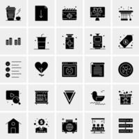 25 iconos de negocios universales vector ilustración de icono creativo para usar en proyectos relacionados con la web y dispositivos móviles