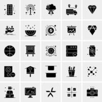 25 iconos de negocios universales vector ilustración de icono creativo para usar en proyectos relacionados con la web y dispositivos móviles