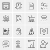 16 Business Universal Icons Vector Creative Icon Illustration to use in web and Mobile Related project