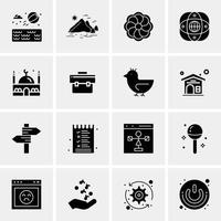 16 iconos universales de negocios vector ilustración de icono creativo para usar en proyectos relacionados con la web y dispositivos móviles