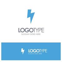 Power Basic Ui Blue Solid Logo with place for tagline vector