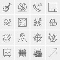 16 Business Universal Icons Vector Creative Icon Illustration to use in web and Mobile Related project