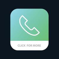 Call Phone Telephone Mobile Mobile App Button Android and IOS Line Version vector