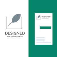 Leaf Green Tree Grey Logo Design and Business Card Template vector