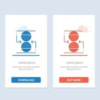 Concentration Control Effective Sand clock  Blue and Red Download and Buy Now web Widget Card Template vector