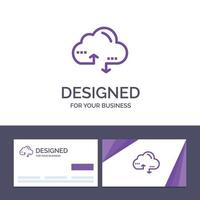 Creative Business Card and Logo template Cloud Computing Link Data Vector Illustration