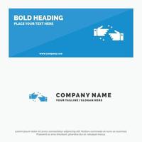 Handshake Done Ok Business SOlid Icon Website Banner and Business Logo Template vector