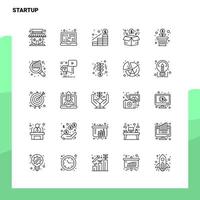 Set of Startup Line Icon set 25 Icons Vector Minimalism Style Design Black Icons Set Linear pictogram pack