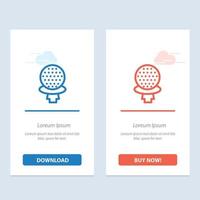 Golf Sport Game Hotel  Blue and Red Download and Buy Now web Widget Card Template vector