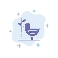 Agreement Dove Friendship Harmony Pacifism Blue Icon on Abstract Cloud Background vector