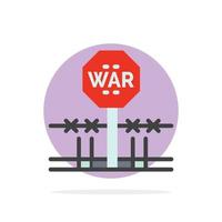 Combat Conflict Military Occupation Occupy Abstract Circle Background Flat color Icon vector