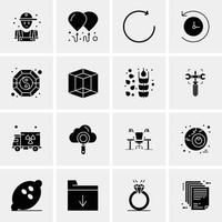 16 Business Universal Icons Vector Creative Icon Illustration to use in web and Mobile Related project