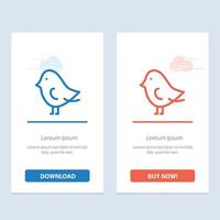 Bird Easter Nature  Blue and Red Download and Buy Now web Widget Card Template vector