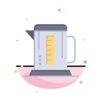 plantilla de icono de color plano abstracto de hotel de máquina de café de caldera vector