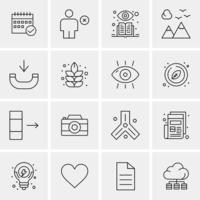 16 Business Universal Icons Vector Creative Icon Illustration to use in web and Mobile Related project