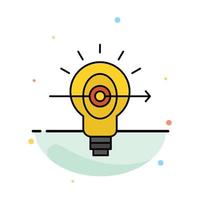 Bulb Success Focus Business Abstract Flat Color Icon Template vector