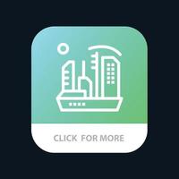 City Colonization Colony Dome Expansion Mobile App Button Android and IOS Line Version vector